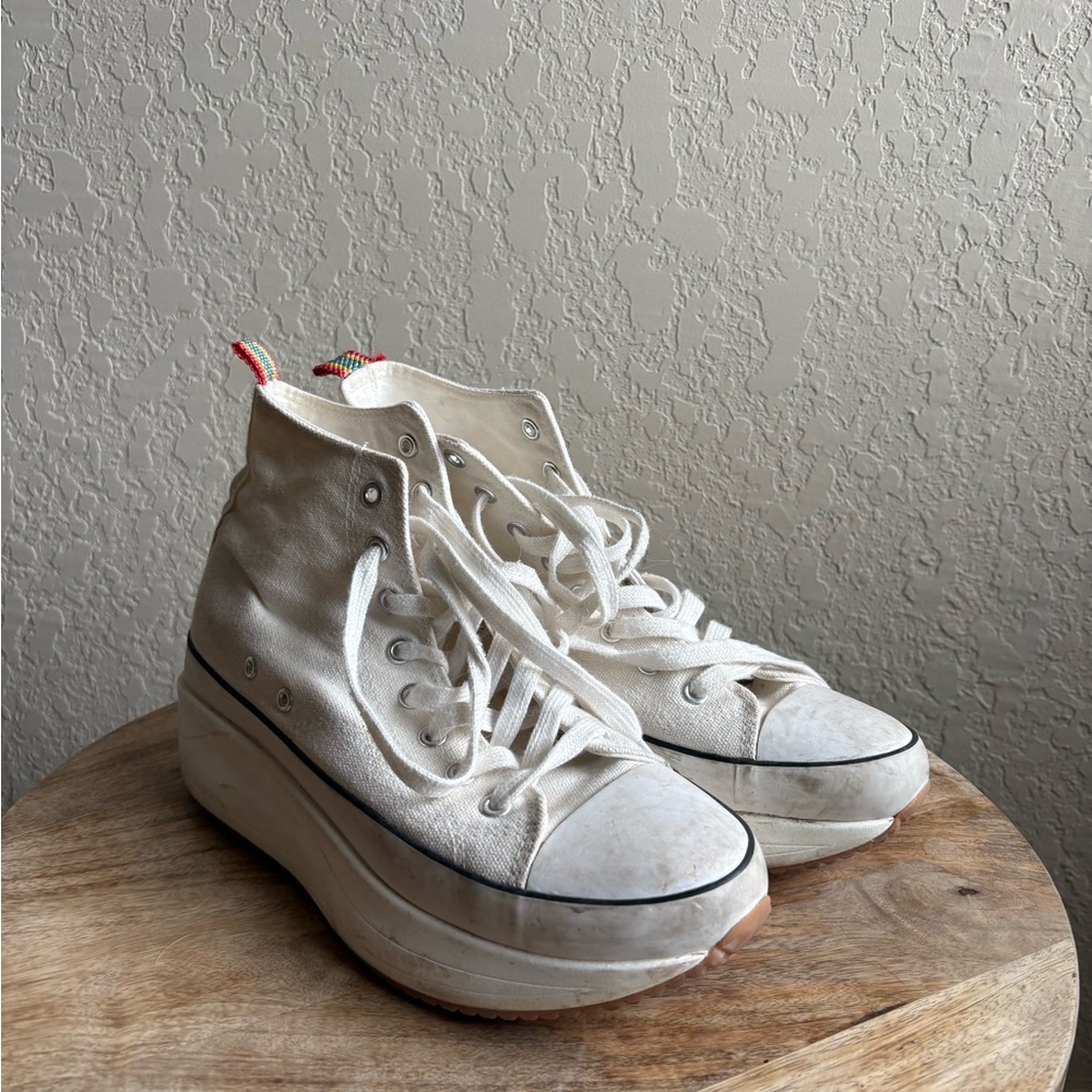 Madden Girl White Platform Sneakers